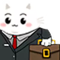 a cartoon cat in a suit and tie is holding a brown briefcase