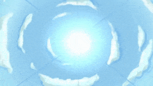 the sun is shining through the clouds in a blue sky .