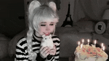 Belle Delphine Cooking GIF - Belle Delphine Cooking Mouse Ears GIFs