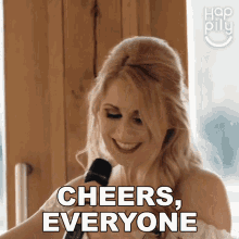 Cheers Everyone Happily GIF - Cheers Everyone Happily Lets Cheers GIFs