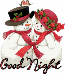 good night snowman smile hat scarf