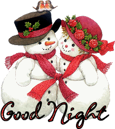 Good Night Snowman Sticker - Good Night Snowman Smile Stickers