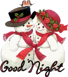 Good Night Snowman Sticker - Good Night Snowman Smile Stickers