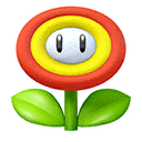 Fire Flower Icon Sticker - Fire Flower Icon Mario Kart Stickers