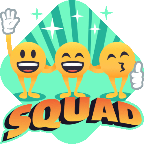 Squad Smiley Guy Sticker - Squad Smiley Guy Joypixels Stickers