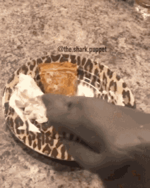 Shark Puppet Pumpkin Pie GIF - Shark Puppet Pumpkin Pie Dessert GIFs