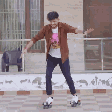 Skates Koshish Karna Sumit Bhyan GIF - Skates Koshish Karna Sumit Bhyan Gir Jana GIFs