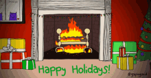 Happy Holidays Christmas GIF - Happy Holidays Christmas Chimney GIFs