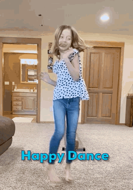 happy girl dance gif