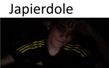 a picture of a man with the word japierdole on the top