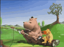 Hipppo And Dog Pat And Stanley GIF - Hipppo And Dog Pat And Stanley Vc GIFs