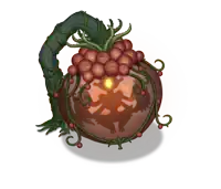 a cartoon drawing of a plant with a silhouette of a monkey on it