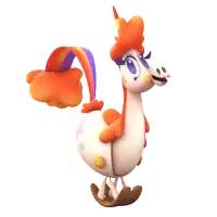 a cartoon unicorn with a rainbow in its mane
