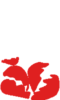 a silhouette of a person with a broken heart on a white background