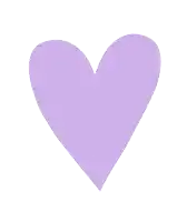 a purple heart on a white background that is plain