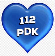 112 pdk blue heart heart
