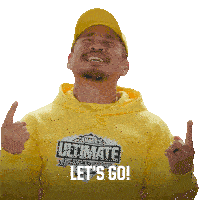 a man wearing a canada 's ultimate challenge sweatshirt
