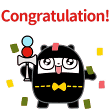 ninja bear congratulations congrats nice %E3%81%8A%E3%82%81%E3%81%A7%E3%81%A8%E3%81%86