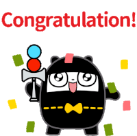 Ninja Bear Congratulations Sticker - Ninja Bear Congratulations Congrats Stickers