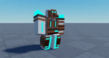 a 3d model of a robot with the letter l on its legs