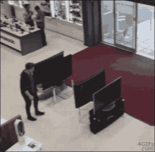 Crashed The Tv Accident GIF - Crashed The Tv Accident GIFs
