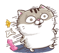 Ami Fat Cat Cute Sticker - Ami Fat Cat Cute Chubby Stickers