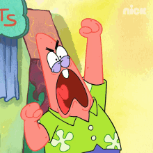 screaming patrick star the patrick star show shouting yelling