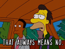That Always Means No Lenny GIF - That Always Means No Lenny The Simpsons GIFs