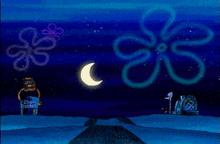 a cartoon scene from spongebob squarepants with a sign that says chunky chicken