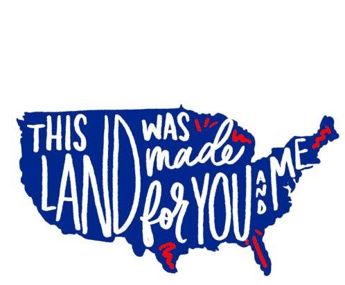 This Land Was Made For You And Me This Land Is Your Land Sticker - This Land Was Made For You And Me This Land Is Your Land Happy Inauguration Day Stickers
