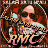 a picture of a woman wearing sunglasses with the words salam satu nyali
