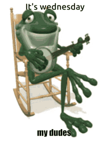 its wednesday frog wednesday frog meme banjo