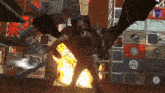 a computer generated image of a monster with the letters tcp on the bottom left