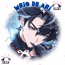 a drawing of a man with the name rio de ari