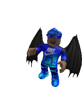 a cartoon character wearing a blue nike shirt