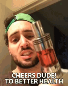 Cheers Dude To Better Health GIF - Cheers Dude To Better Health Cough GIFs