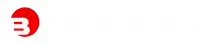 a white background with a red circle and the letter b on it