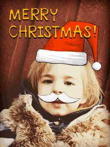 Merry Christmas GIF - Merry Christmas Mustache Kid GIFs