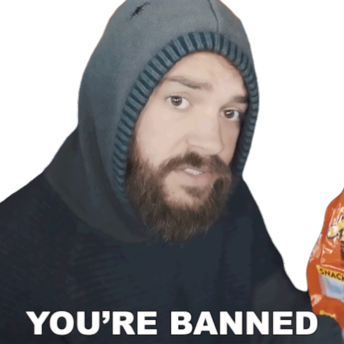 Youre Banned Trent Arant Sticker - Youre Banned Trent Arant Ttthefineprinttt Stickers