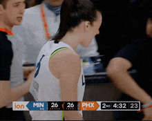 a basketball game is being played between the phoenix suns and the minnesota vikings