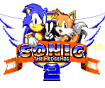 the logo for sonic the hedgehog 2 with sonic and tails on it