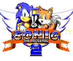 the logo for sonic the hedgehog 2 with sonic and tails on it