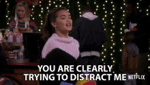 You Are Clearly Trying To Distract Me Paris Berelc GIF - You Are Clearly Trying To Distract Me Paris Berelc Alexa GIFs
