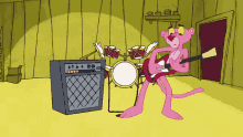 guitarra pink panther heavy metal pantera cor de rosa rock and roll