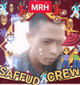 a picture of a man with the name mrh on it