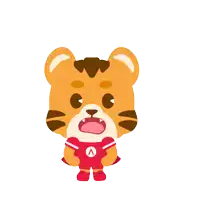 a cartoon of an angry tiger with the word wow behind it