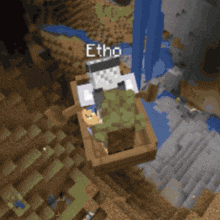 a screenshot of a minecraft game with the name etho