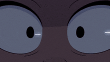 a close up of a cartoon character 's face with sweat coming out of her nose