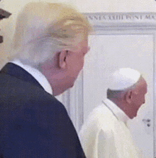 Pope Francis Donald Trump GIF - Pope Francis Donald Trump Stare GIFs