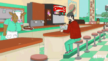 Heres Your Order Cow Waitress GIF - Heres Your Order Cow Waitress Bojack Horseman GIFs